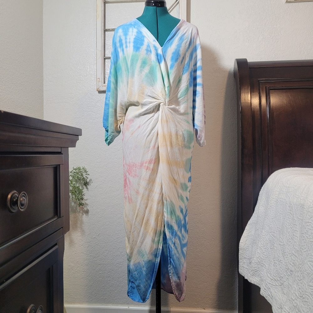 Surf Gypsy Tie Dye Cover-Up/ Midi Dress Size Medium. #beach # vacation # tiedye